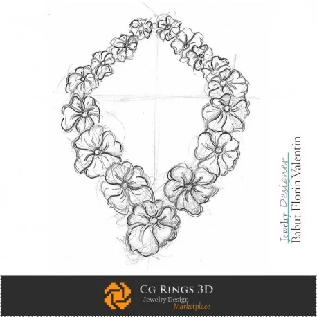 Necklace Sketch-Jewelry Design Concept Jewelry Sketches