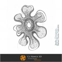 Croquis de Pendentif-Bijoux Design