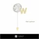 3D Brooch With Letter W Home, Jewelry 3D CAD, Brooches 3D CAD , 3D Brooch Stick Pin