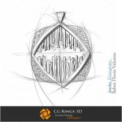 Croquis de Pendentif-Bijoux Design Croquis de Bijoux