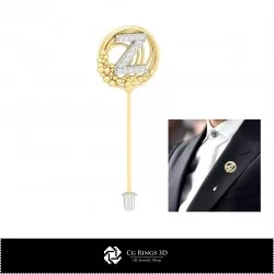 3D Brooch With Letter Z Home, Bijuterii 3D , Brose 3D CAD