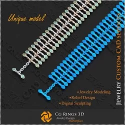 3D CAD Unique Bamboo Bracelet
