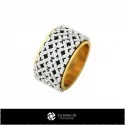 3D Ladies Wedding Bands With Diamonds