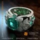 Ring with Emerald and Diamonds - 3D CAD Jewelry Home, AI - Jewelry 3D CAD , AI - Rings 3D CAD 