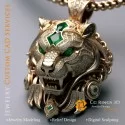 Pandantiv Leu (stil steampunk) - Bijuterii 3D CAD