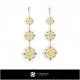 3D Chandelier Earring Home, Bijoux 3D CAO, Boucles D'oreilles 3D CAO, Boucles D'oreilles Diamant 3D, Boucles D'oreilles Chandeli