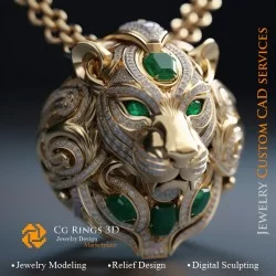 Pendentif Lion - Bijoux CAO 3D