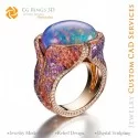 Ring with Opal - 3D CAD Jewelry