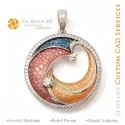 Pendant with Fancy Color Diamond - Jewelry 3D CAD