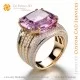 Bague avec Kunzites et Diamants - Bijoux CAO 3D Home, AI - Bijoux 3D CAO, AI - Anneaux 3D CAO , AI - Bijoux 3D CAO Mélodie des C