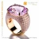 Bague avec Kunzites et Diamants - Bijoux CAO 3D Home, AI - Bijoux 3D CAO, AI - Anneaux 3D CAO , AI - Bijoux 3D CAO Mélodie des C