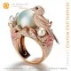 Ring with Bird and Pearls - 3D CAD Jewelry Home, AI - Jewelry 3D CAD , AI - Rings 3D CAD , AI - 3D CAD Jewelry Melody of Colours
