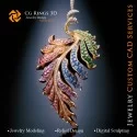 Fern Pendant with Melody of Colours - 3D CAD Jewelry