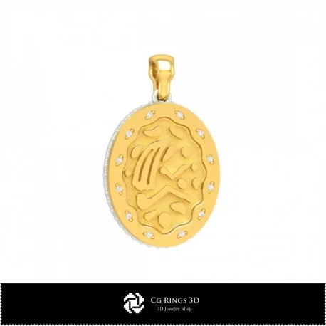 3D Women's Virgo Zodiac Pendant Home, Bijuterii 3D , Pandative 3D CAD, Pandativ cu Zodii 3D