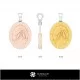 3D Women's Pisces Zodiac Pendant Home, Bijuterii 3D , Pandative 3D CAD, Pandativ cu Zodii 3D