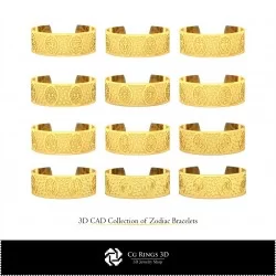 3D Collection of Zodiac Bracelets