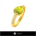 3D Ring With Opal
